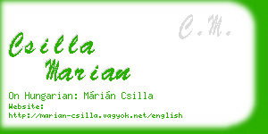 csilla marian business card