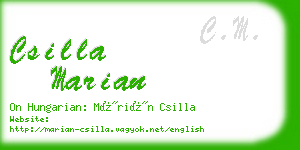 csilla marian business card